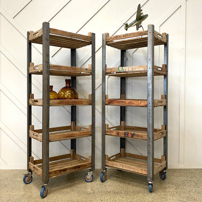 Vintage Potato Crate Shelves