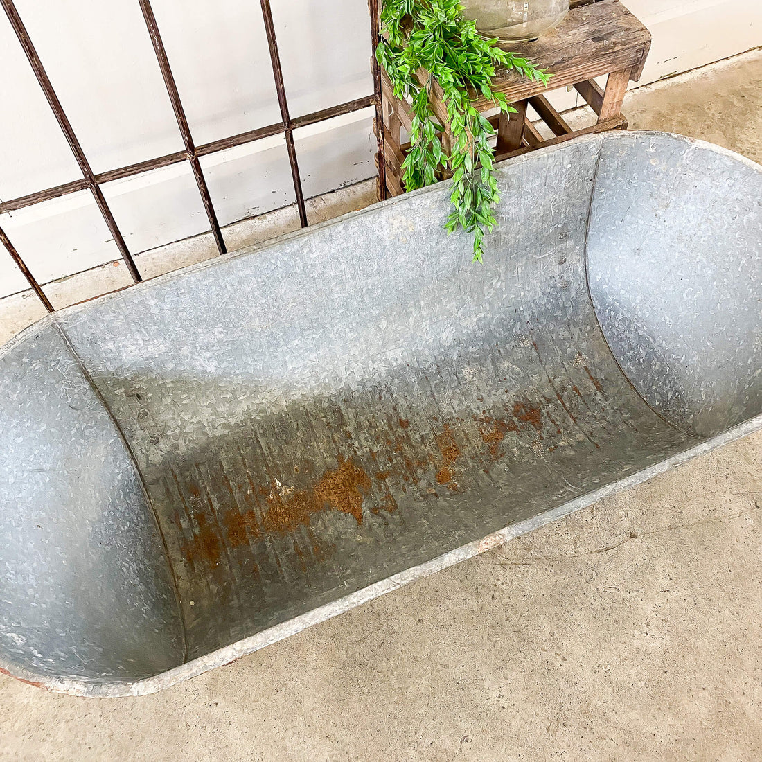 Vintage Tin Bath Tub