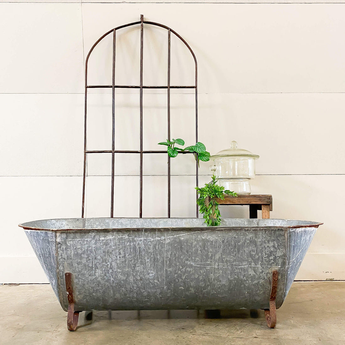 Vintage Tin Bath Tub