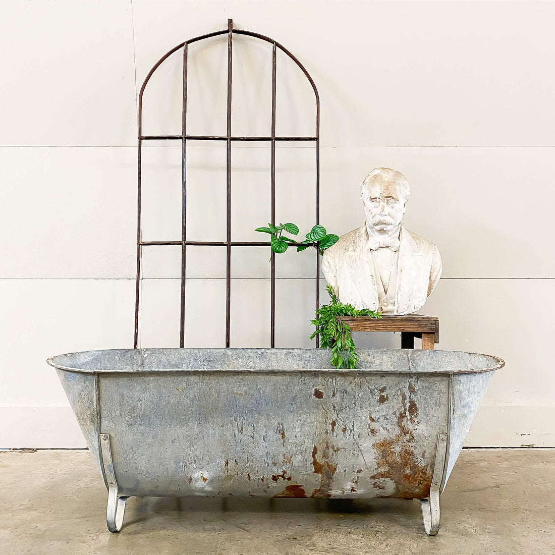 Vintage Tin Bath Tub