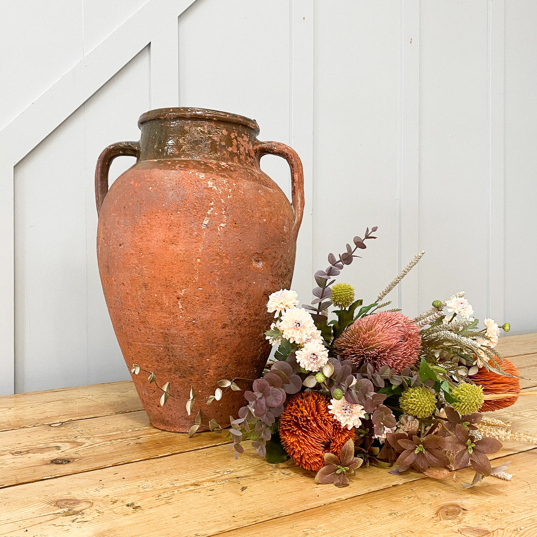 Vintage Terracota Turkish Glazed Pot