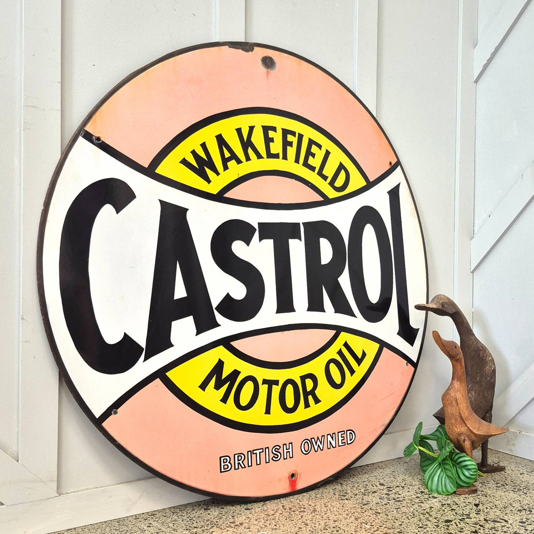 Early Wakefied Castrol Enamel Sign