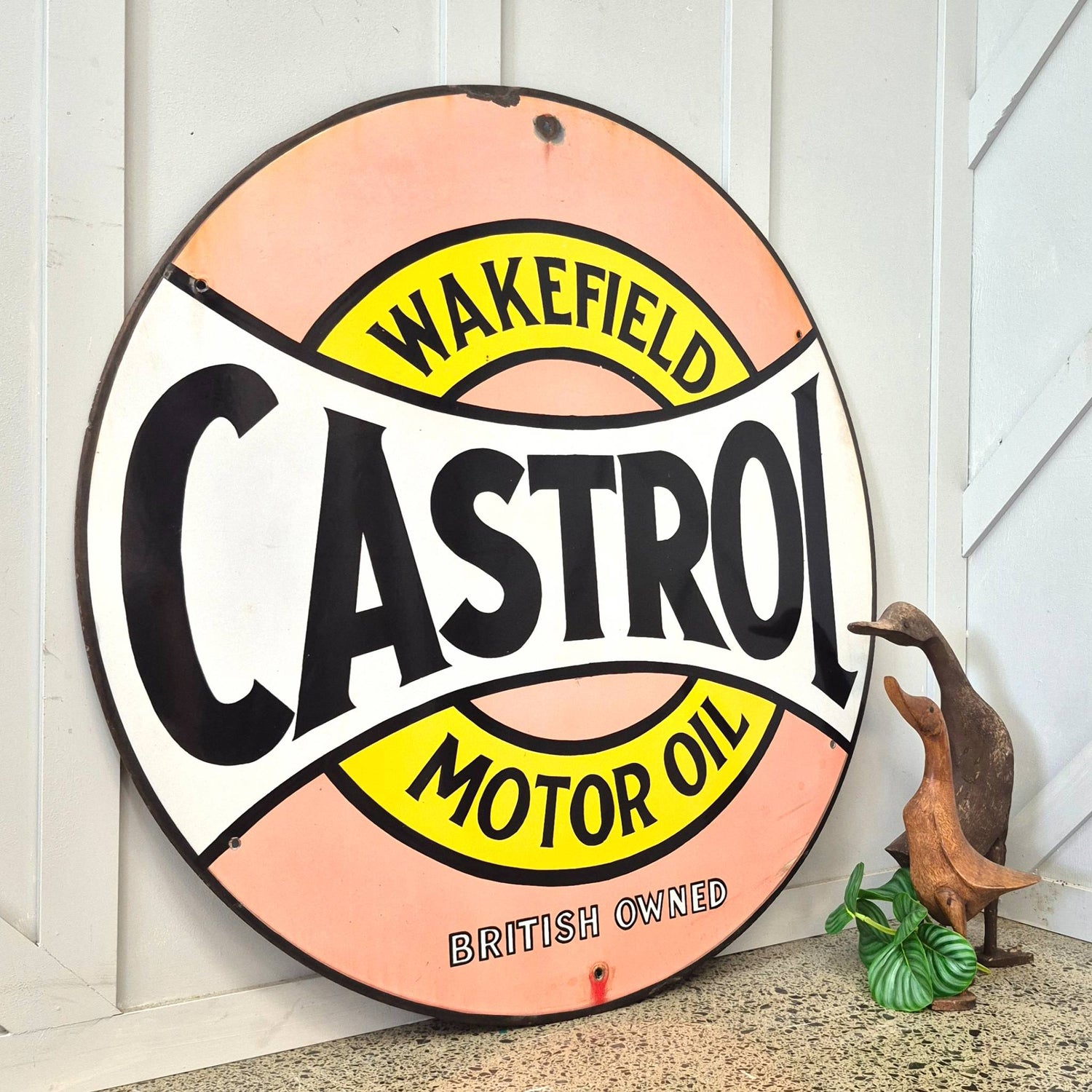 Early Wakefied Castrol Enamel Sign