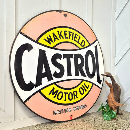 Early Wakefied Castrol Enamel Sign