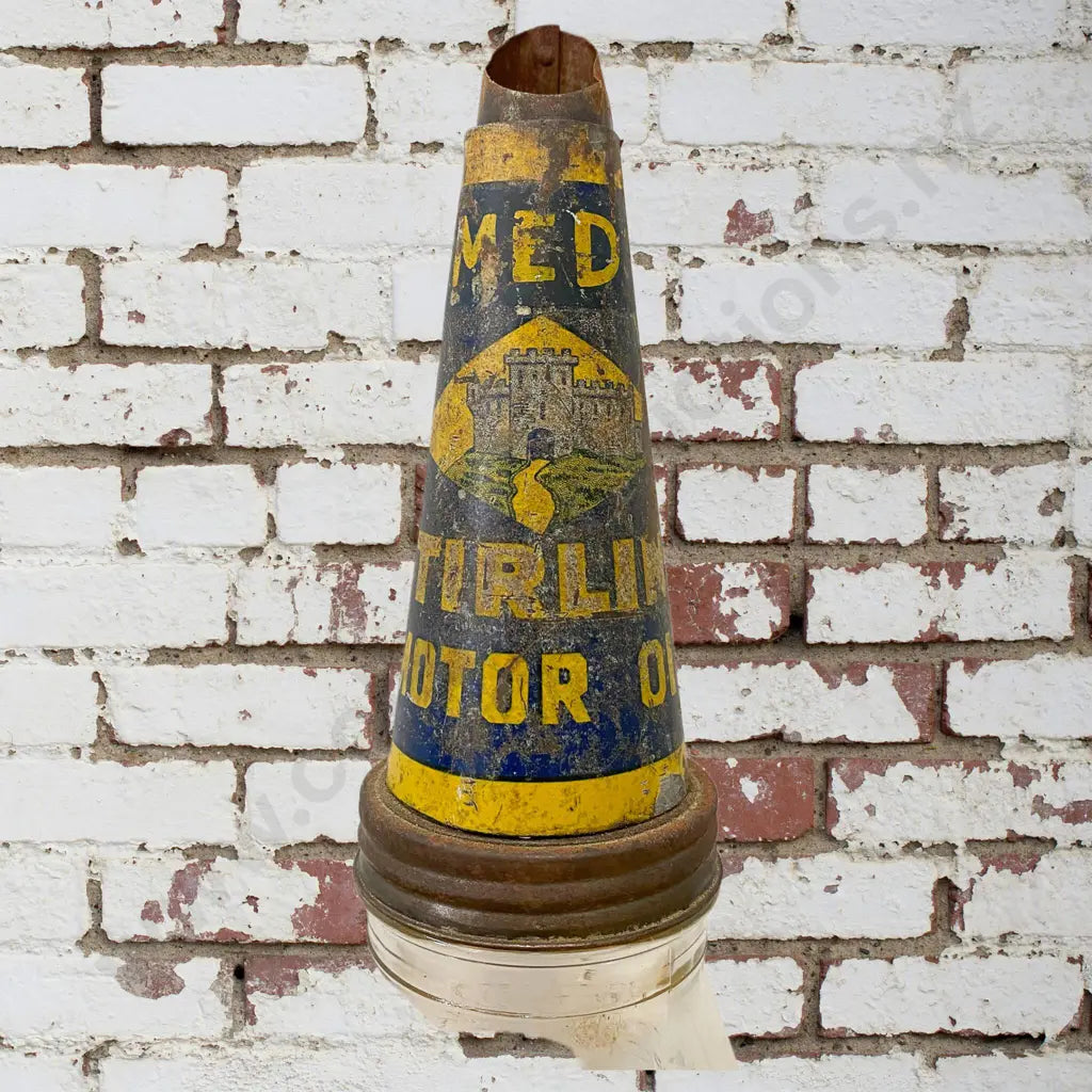 Size 16cm tall. Early RARE Oil Bottle Sleeve Top, under the top is plane. Condition Good