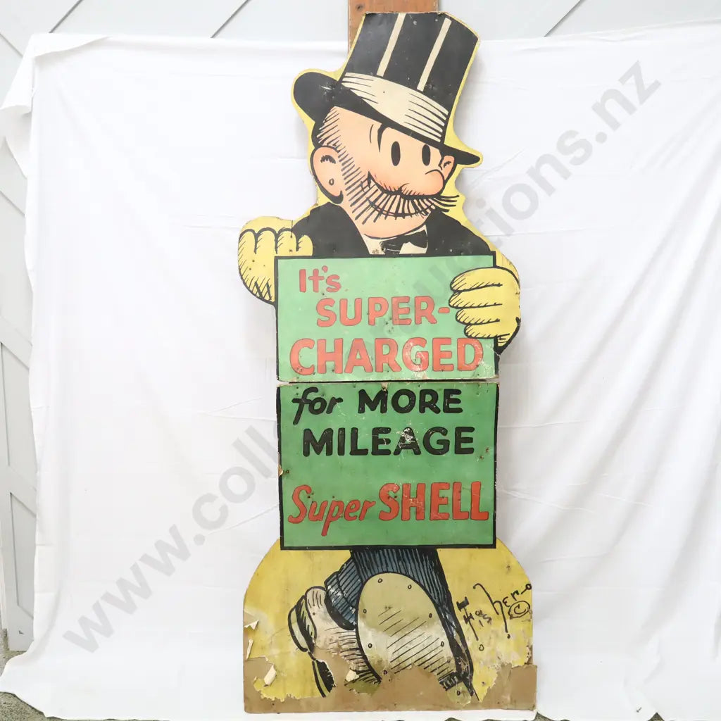 2 Mtrs x 90 cm approx original condition general wear and tear, on hardboard with wooden backing boards.