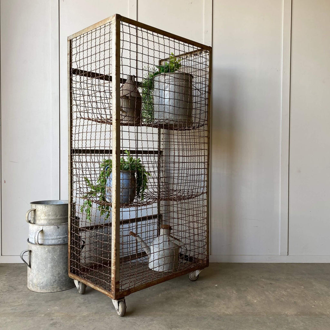 Industrial vintage storage rack