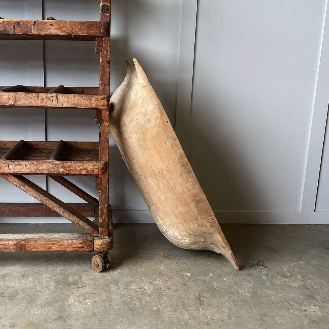 Antique wooden table centerpiece