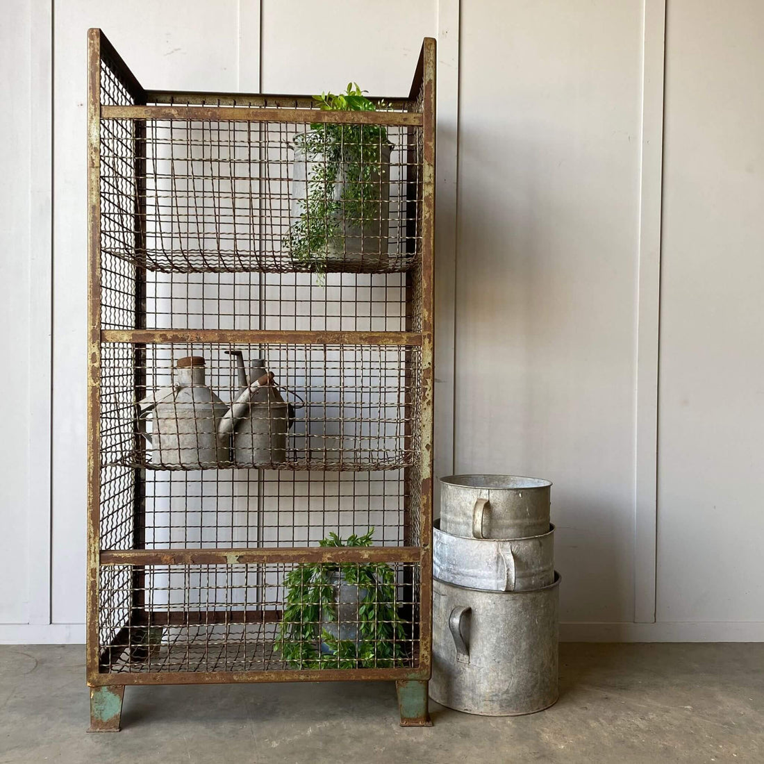 Vintage industrial storage rack