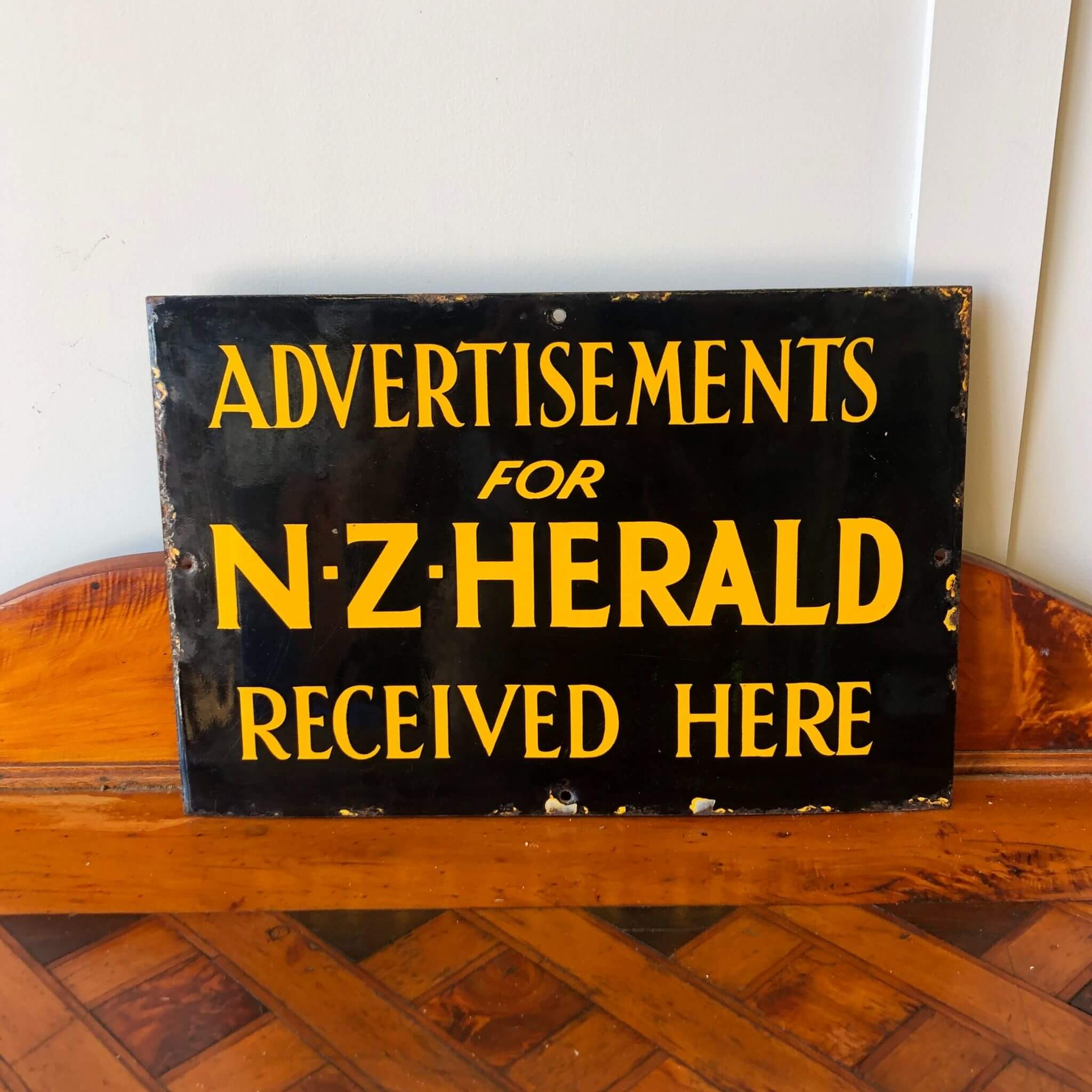 Vintage enamel sign, NZ Helard