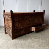 Draws open on c1700s blanket box