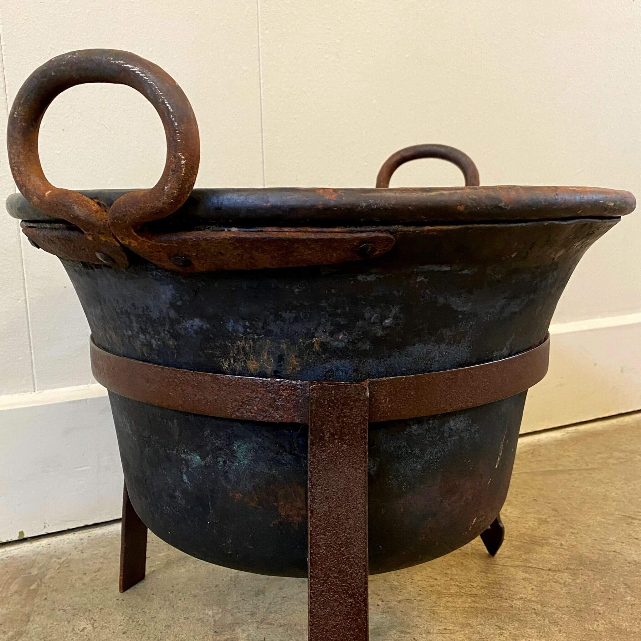 Hand Beaten Copper Cauldron