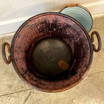 Hand Beaten Copper Cauldron