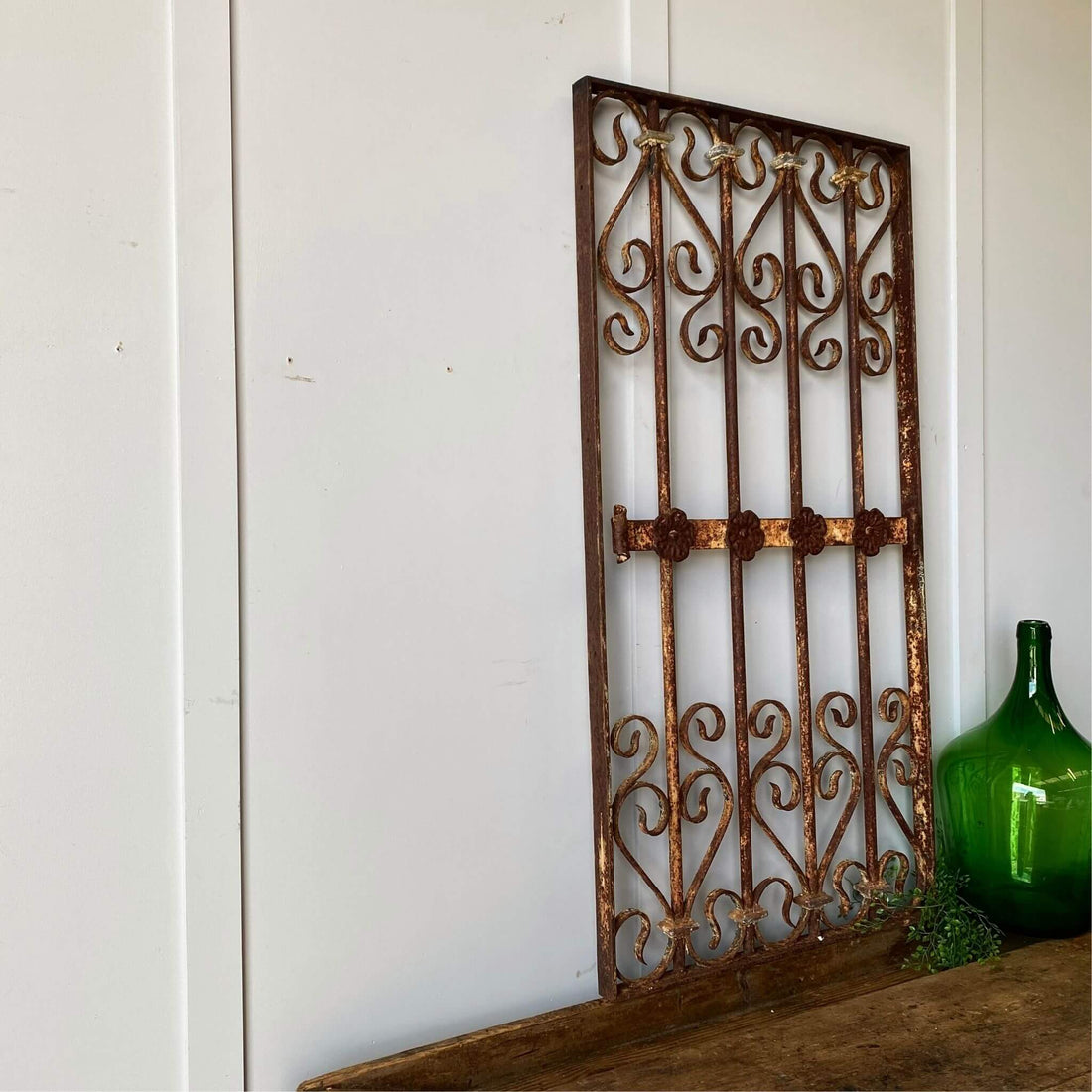 Architectural salvage, antique Spanish window grill