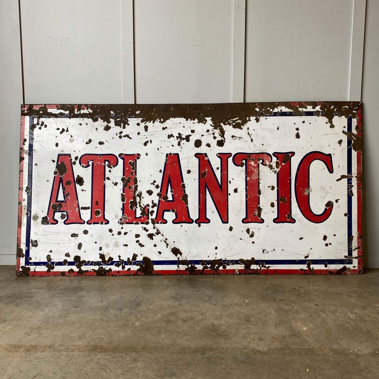 Atlantic Oil Co Enamel Sign