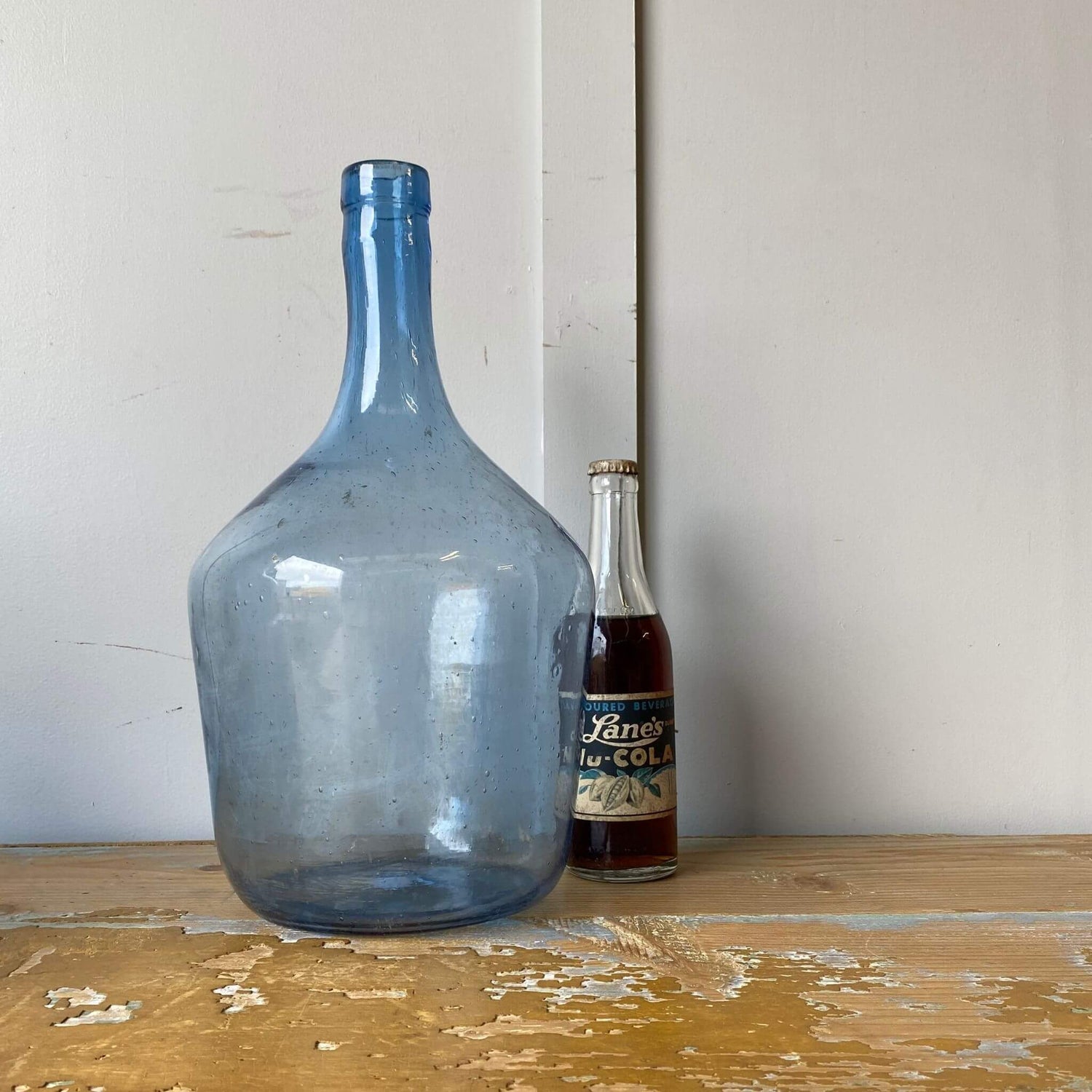 Vintage Blue Glass Carboy