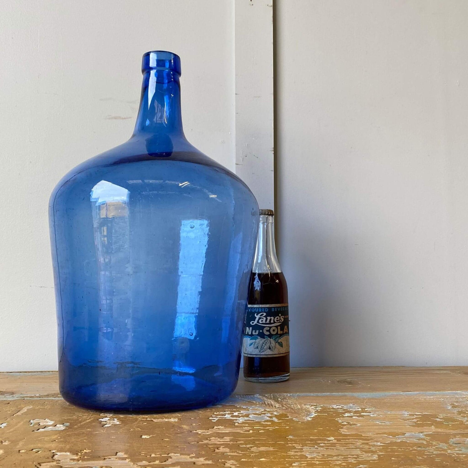 Vintage Blue Glass Carboy