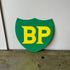A vintage collectable BP Shield bowser sign