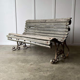 Vintage rolling garden bench