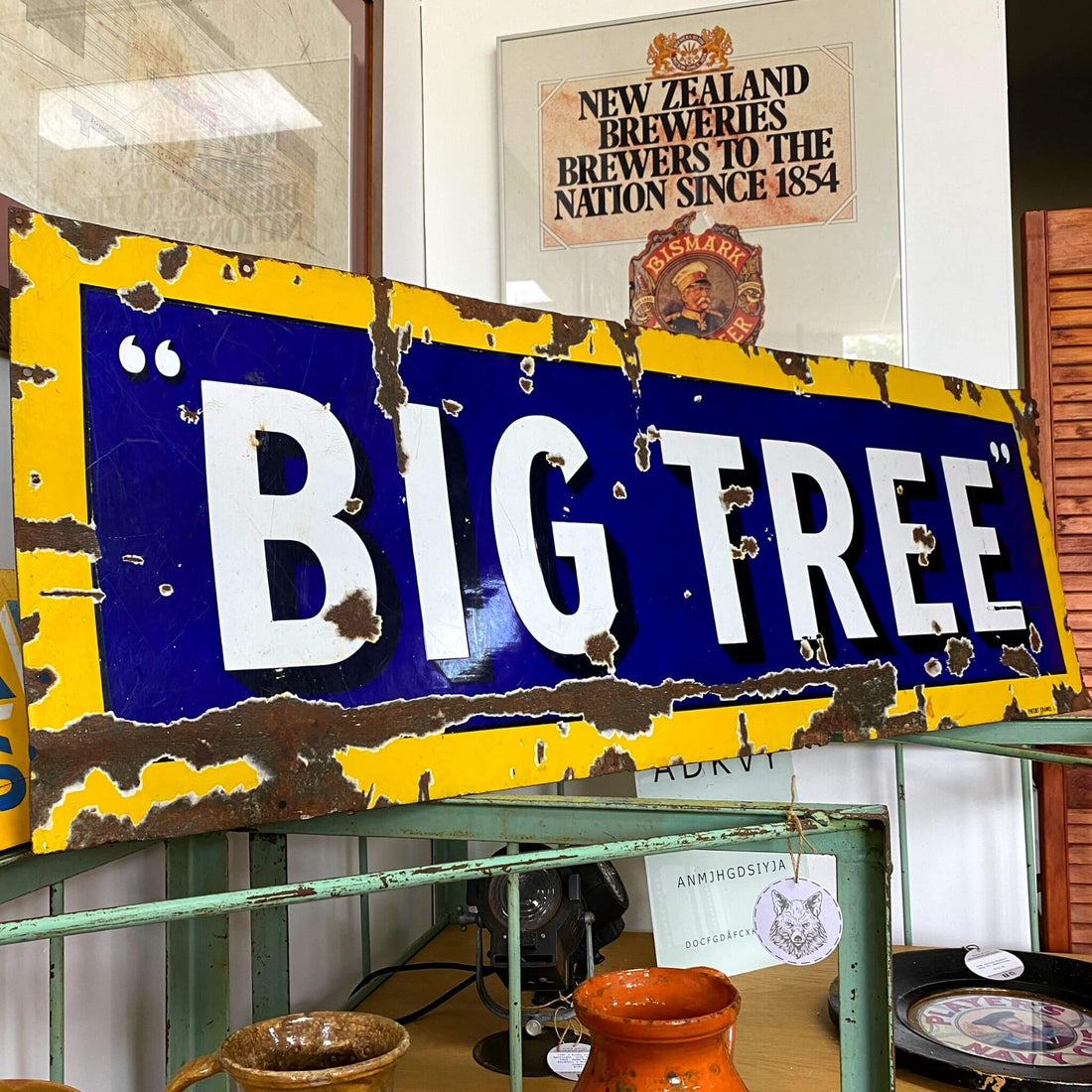 Big Tree Enamel Sign