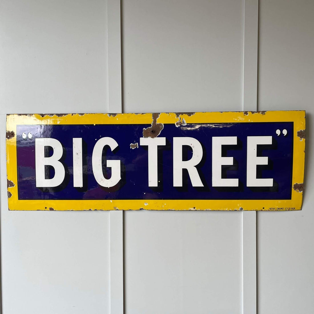 Big Tree Enamel Sign&
