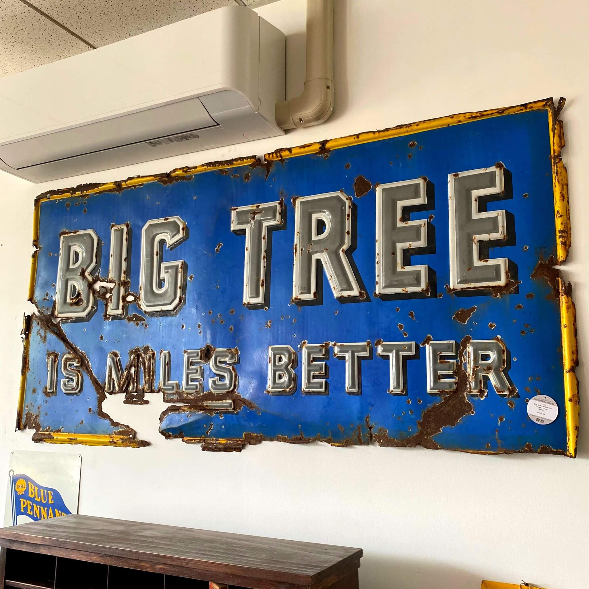 Big Tree Enamel Sign