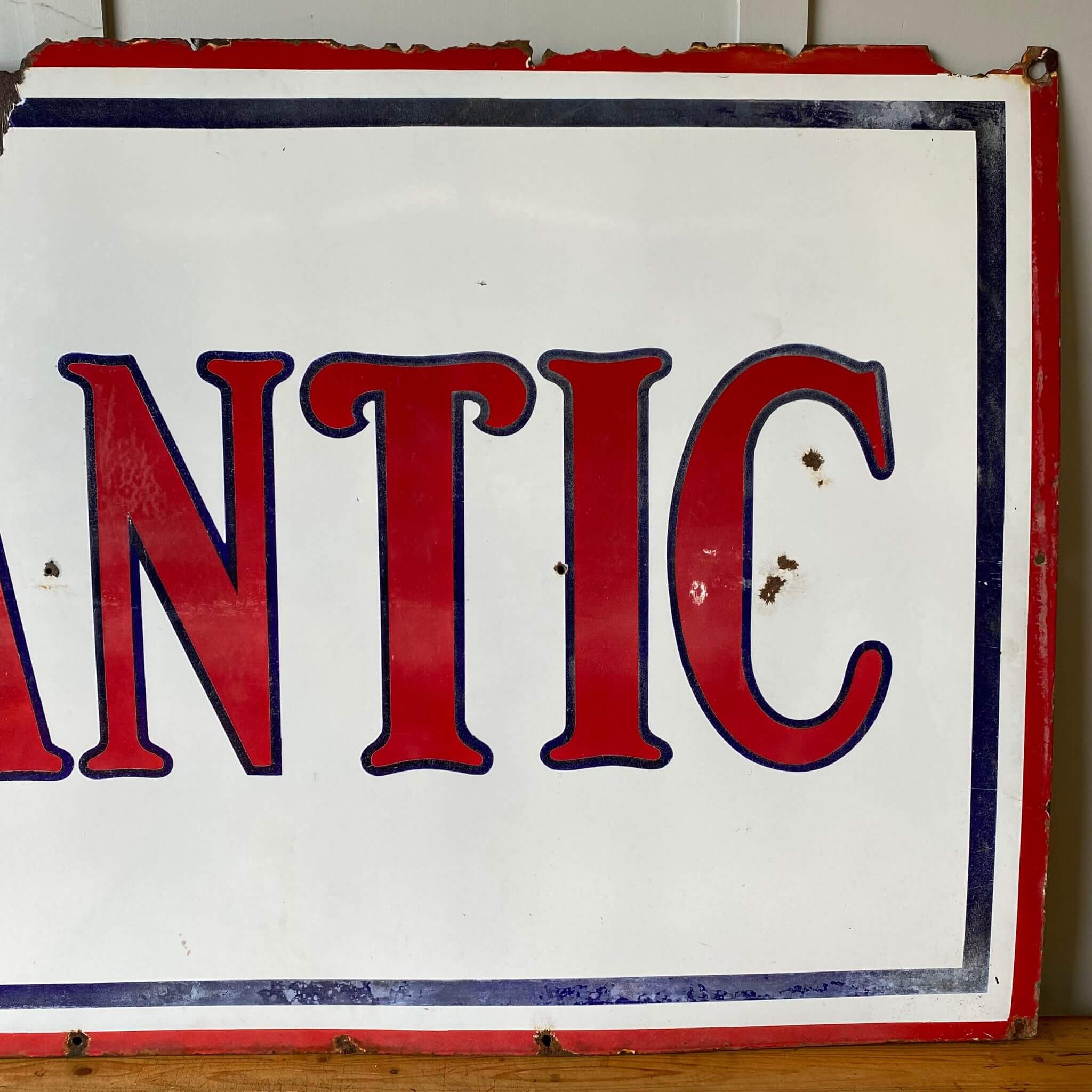 Atlantic Enamel Sign Collectible
