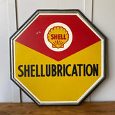 Antique and collectible enamel shell sign