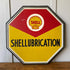 Antique and collectible enamel shell sign