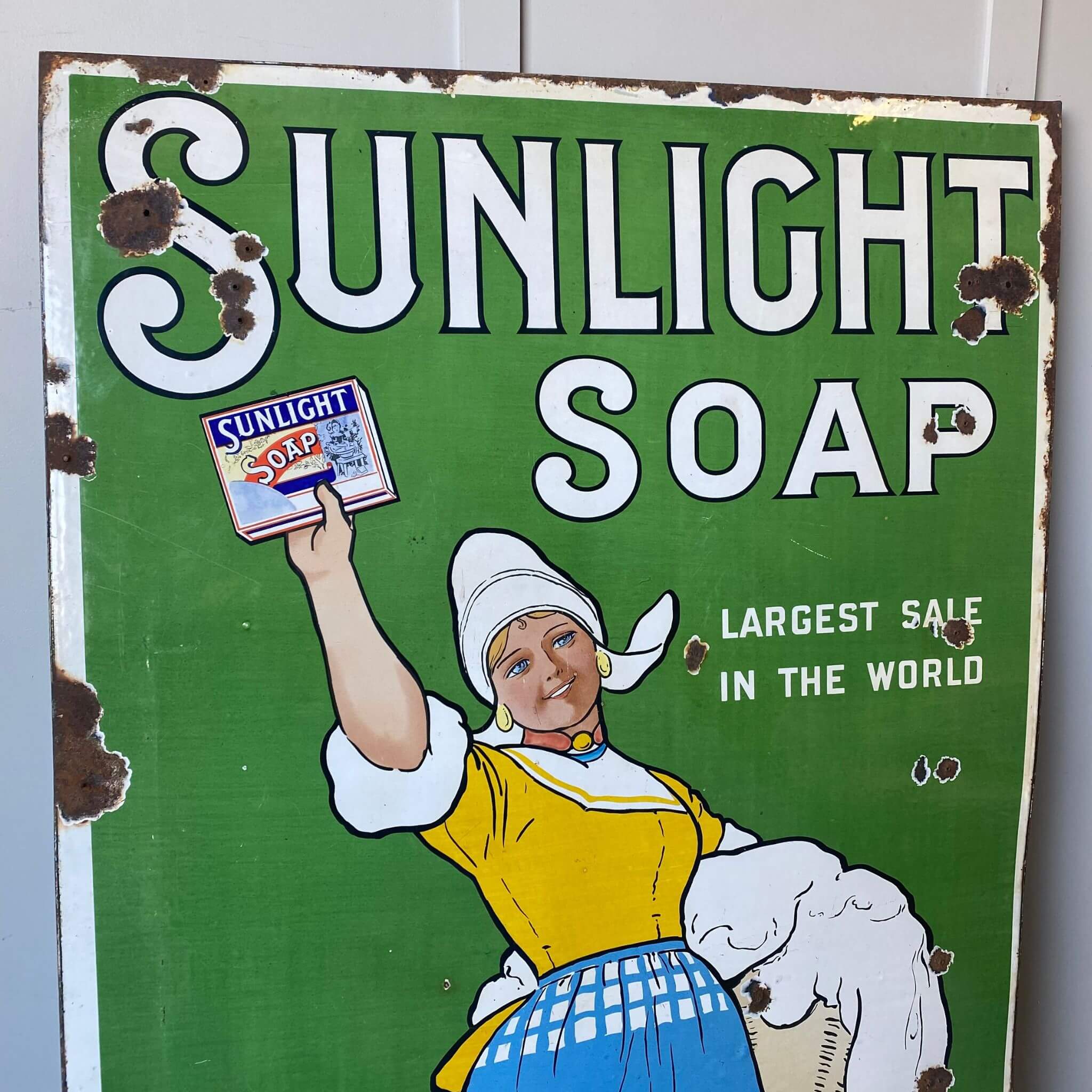 Sunlight soap enamel sign