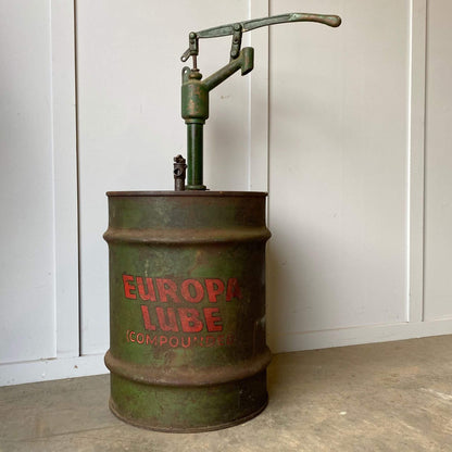 Vintage garage collectible Europa Oil Drum