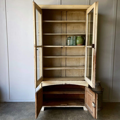 Antique cabinet with doors open