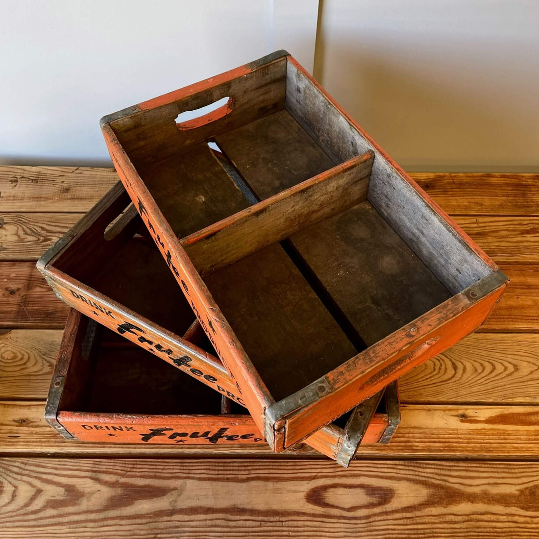 Antiques and collectable vintage soft drink crates