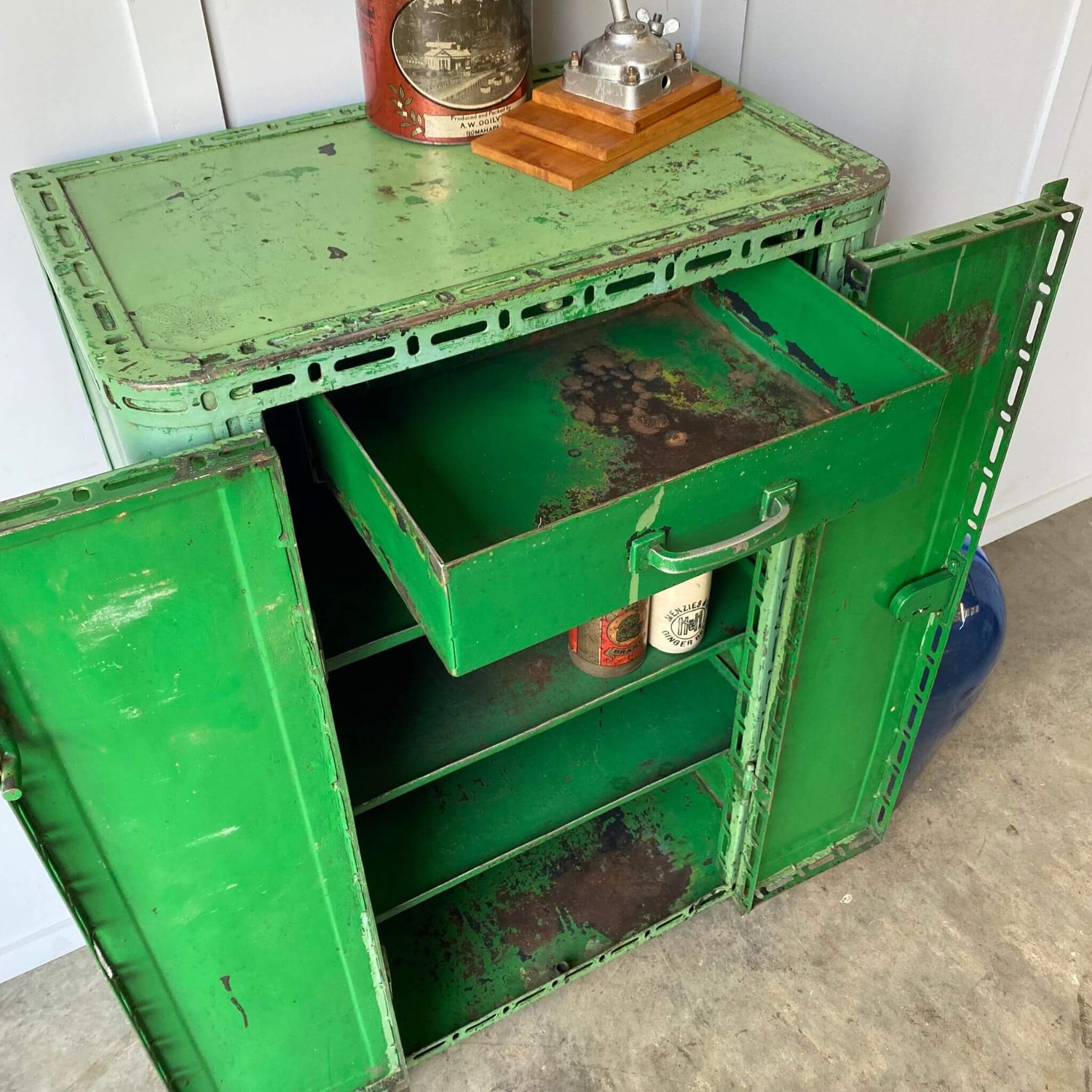 Vintage Industrial Storage Cabinet