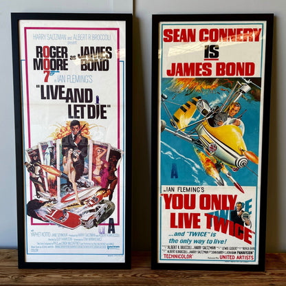 Original James Bond Live and Let Die and You Only Live Twice Daybills
