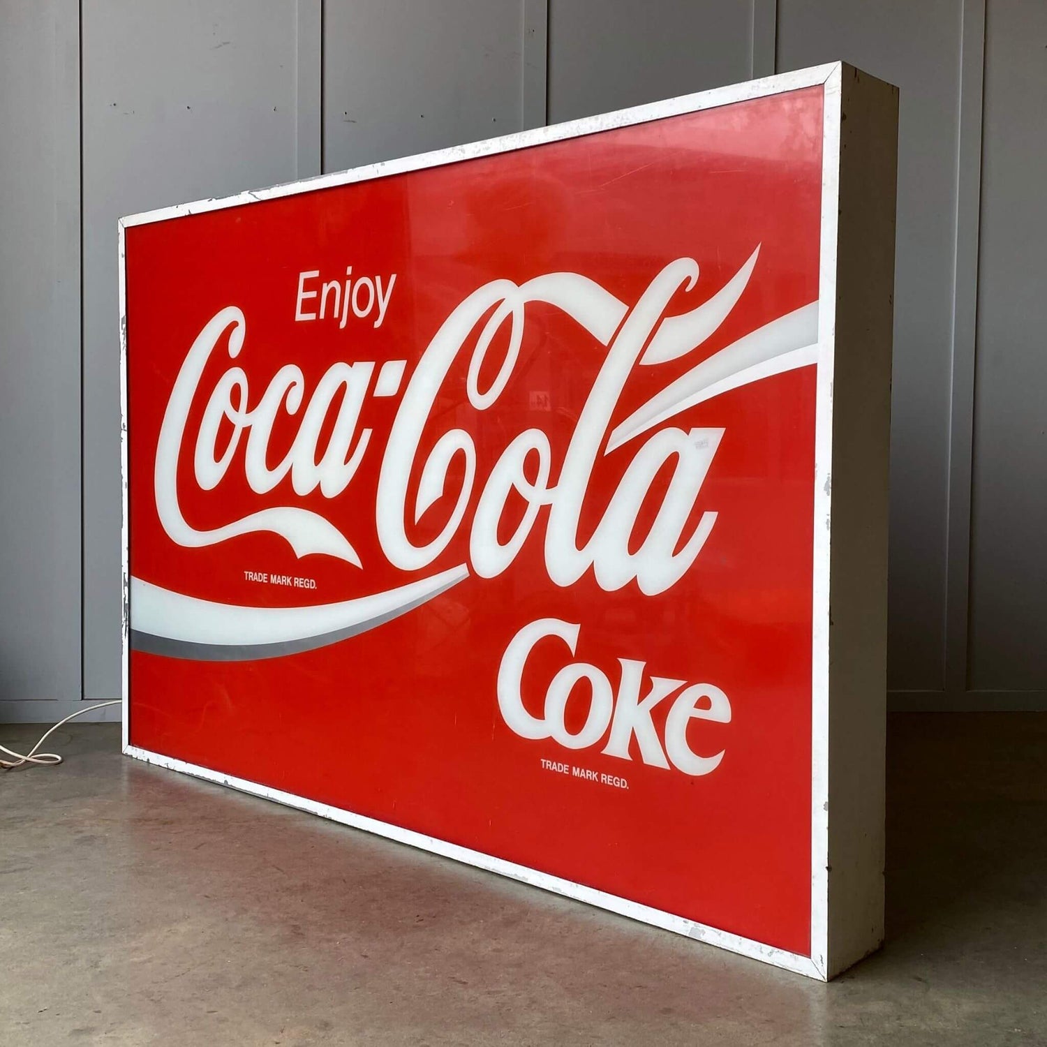 Collectible coca cola advertising sign