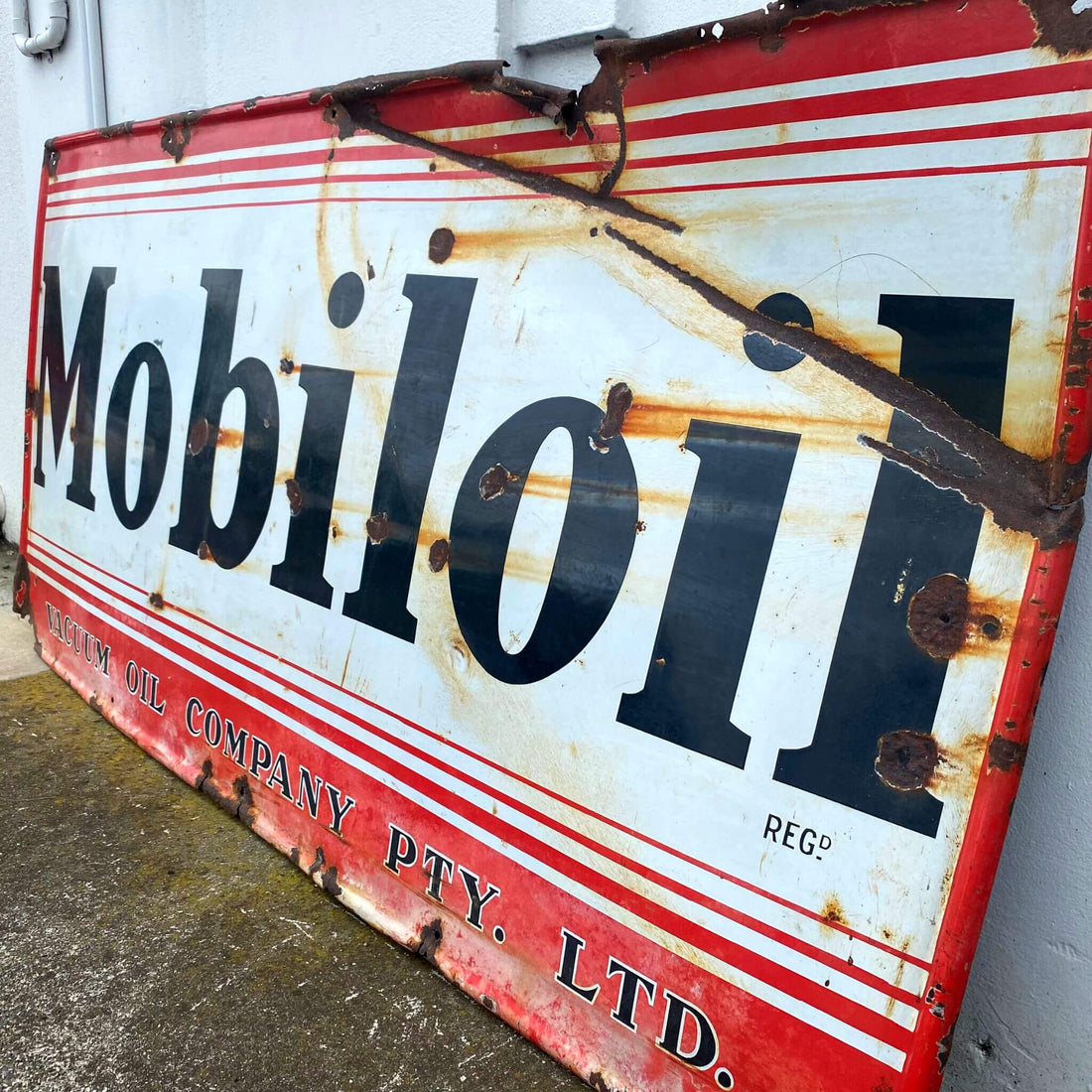Mobil Oil Enamel Sign