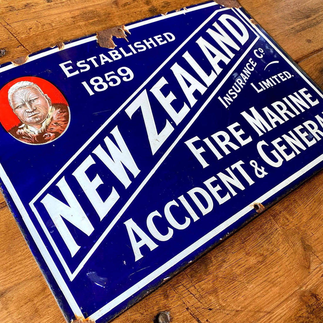 New Zealand Insurance Enamel Sign