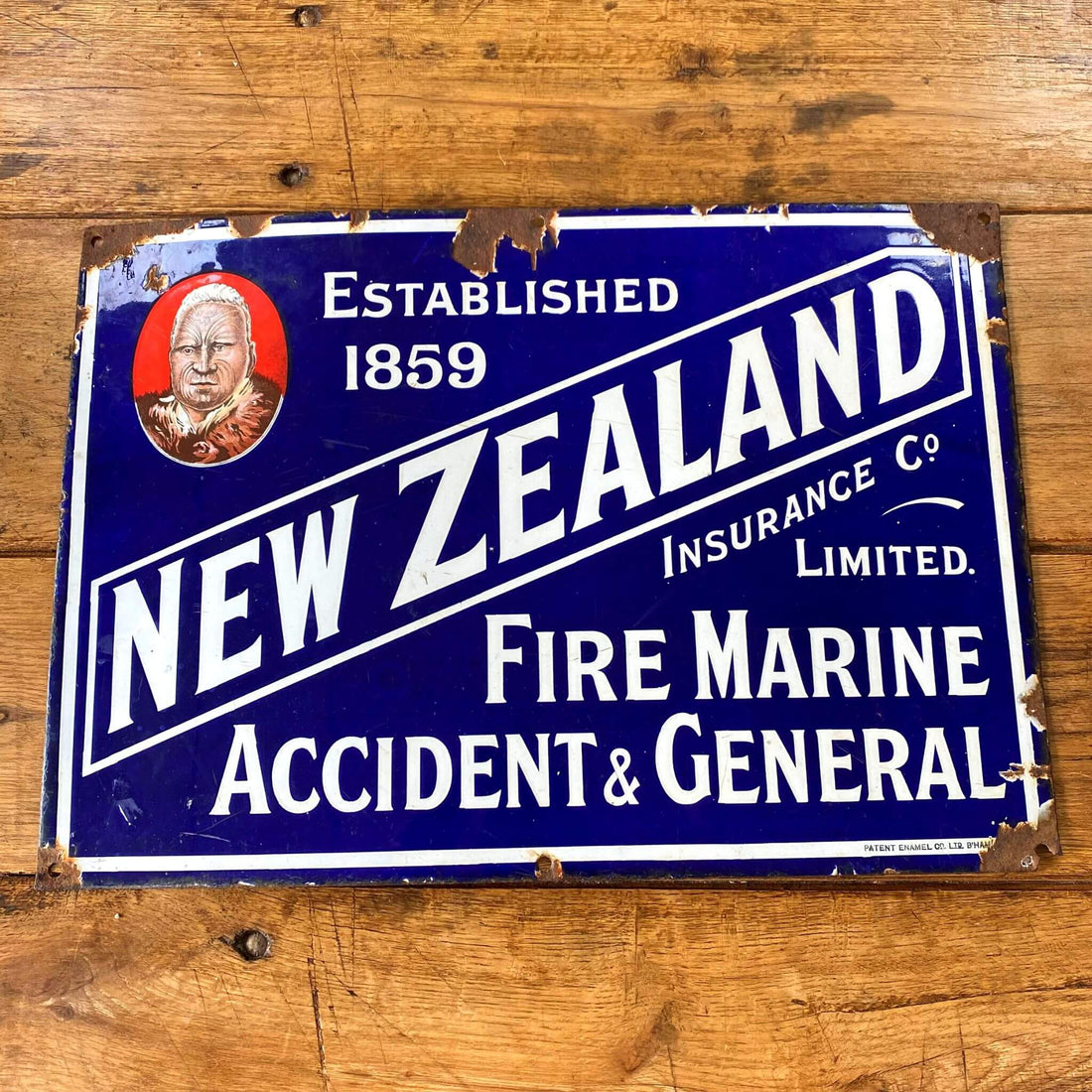 New Zealand Insurance Enamel Sign