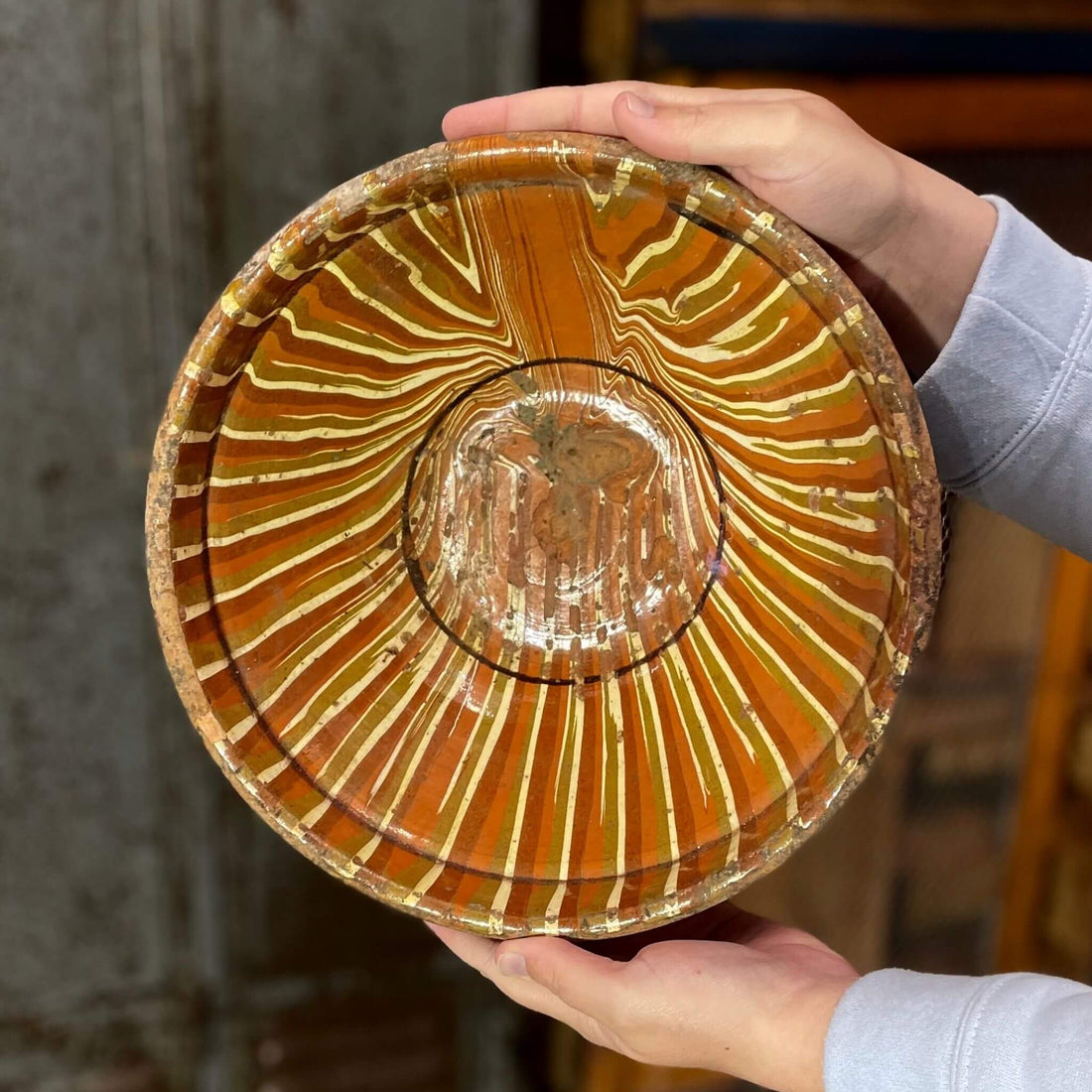 A terracotta fruit bowl