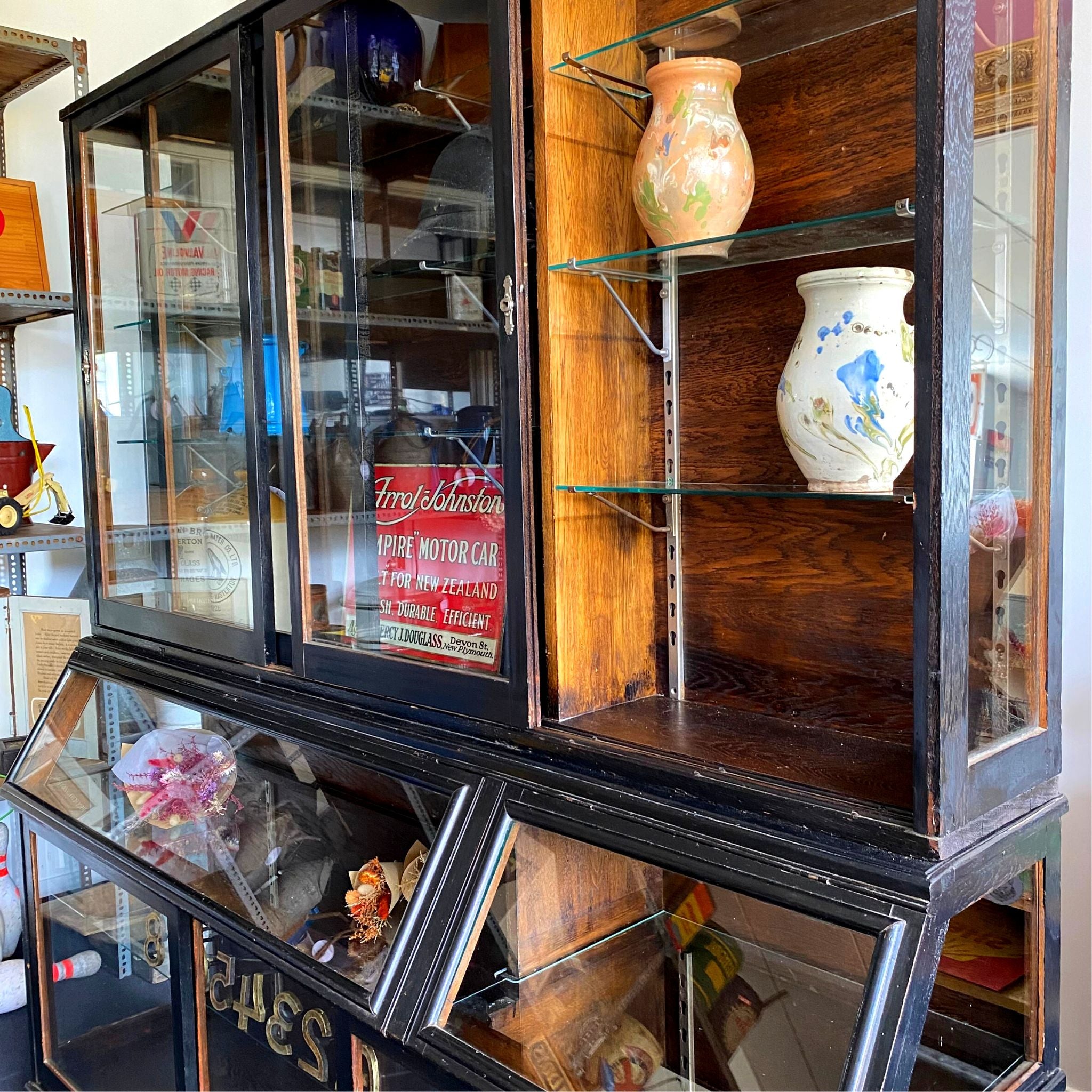 Antique Oak Display Case