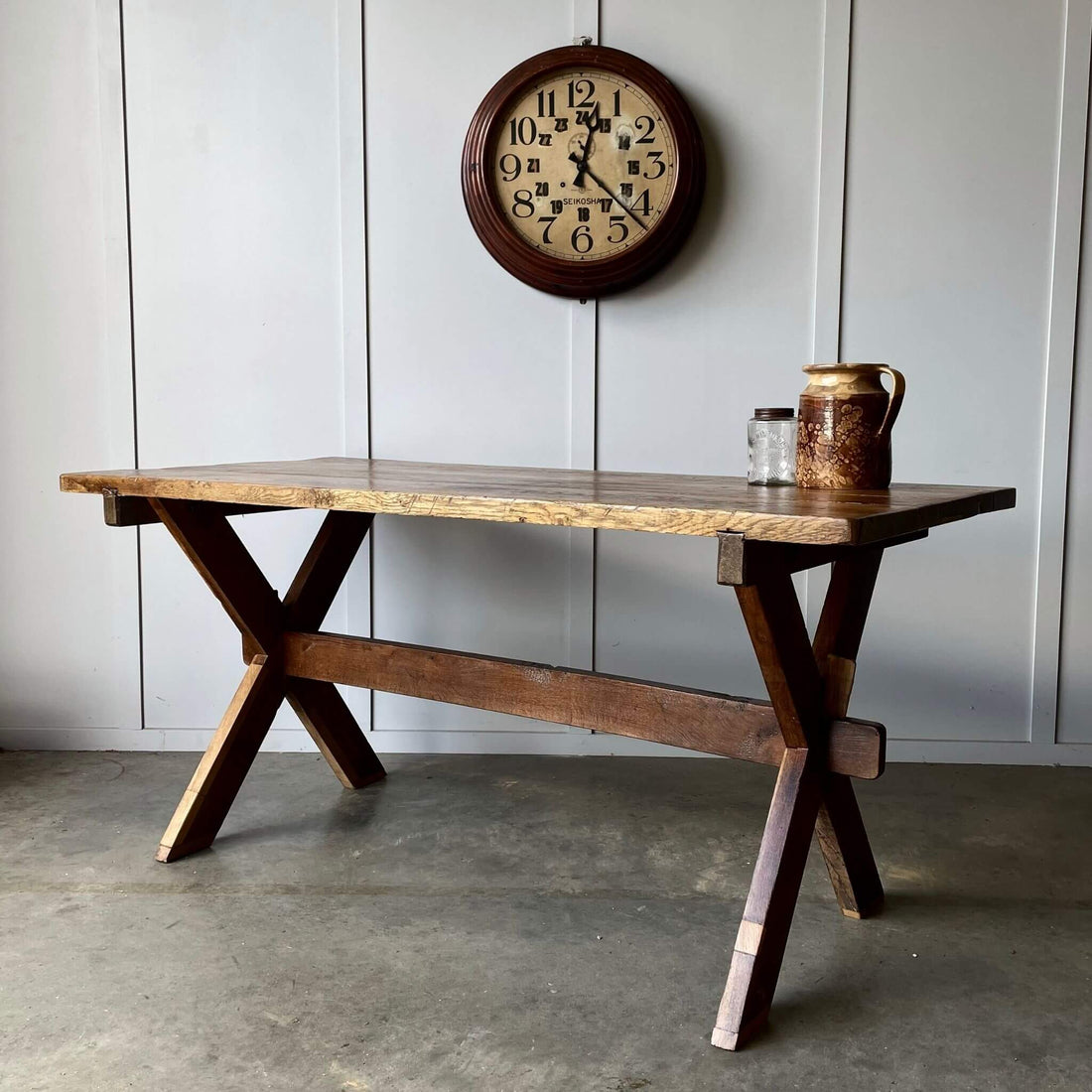 Vintage furniture, oak dining table