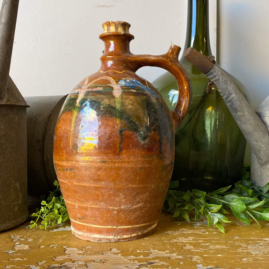 Vintage Folk Art Pot