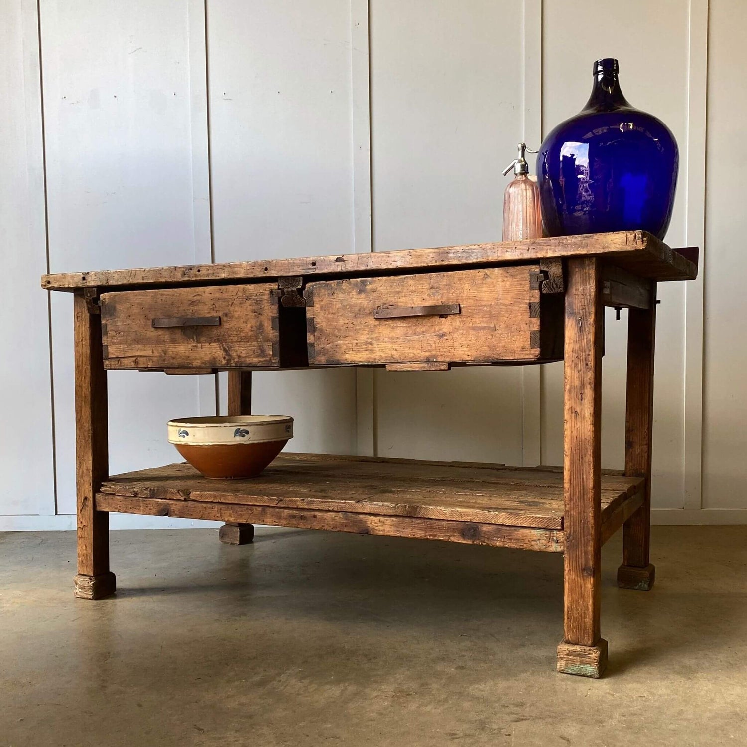 Antique table, work bench