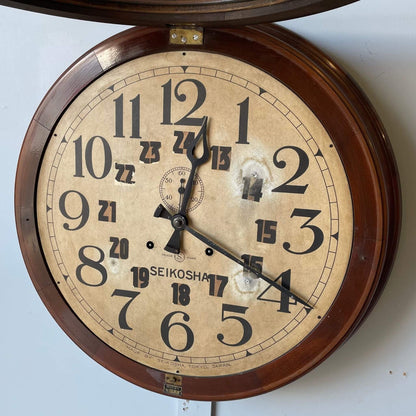 Open clock case of seikosha wall clock