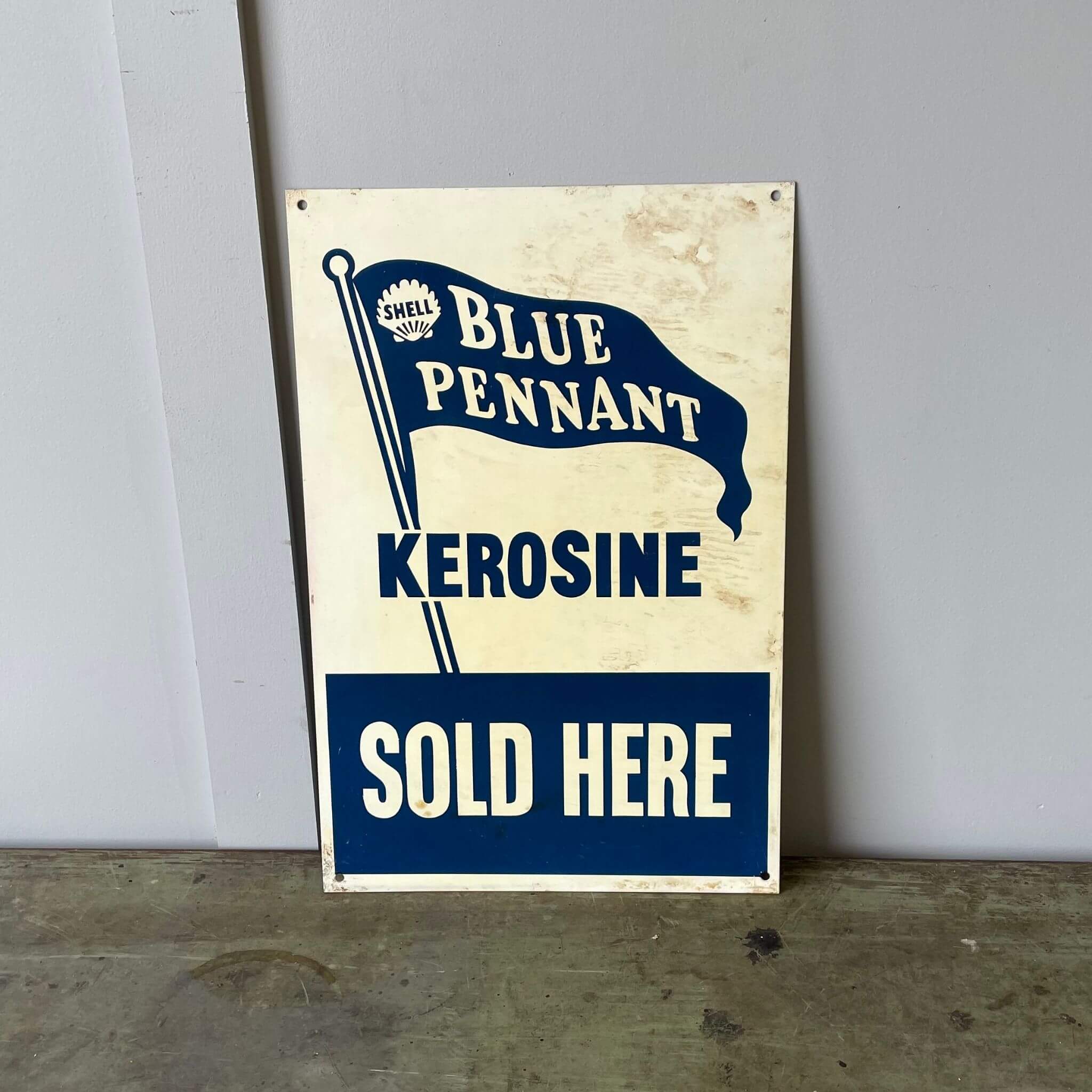 Antique and collectible sign Shell Blue Pennant