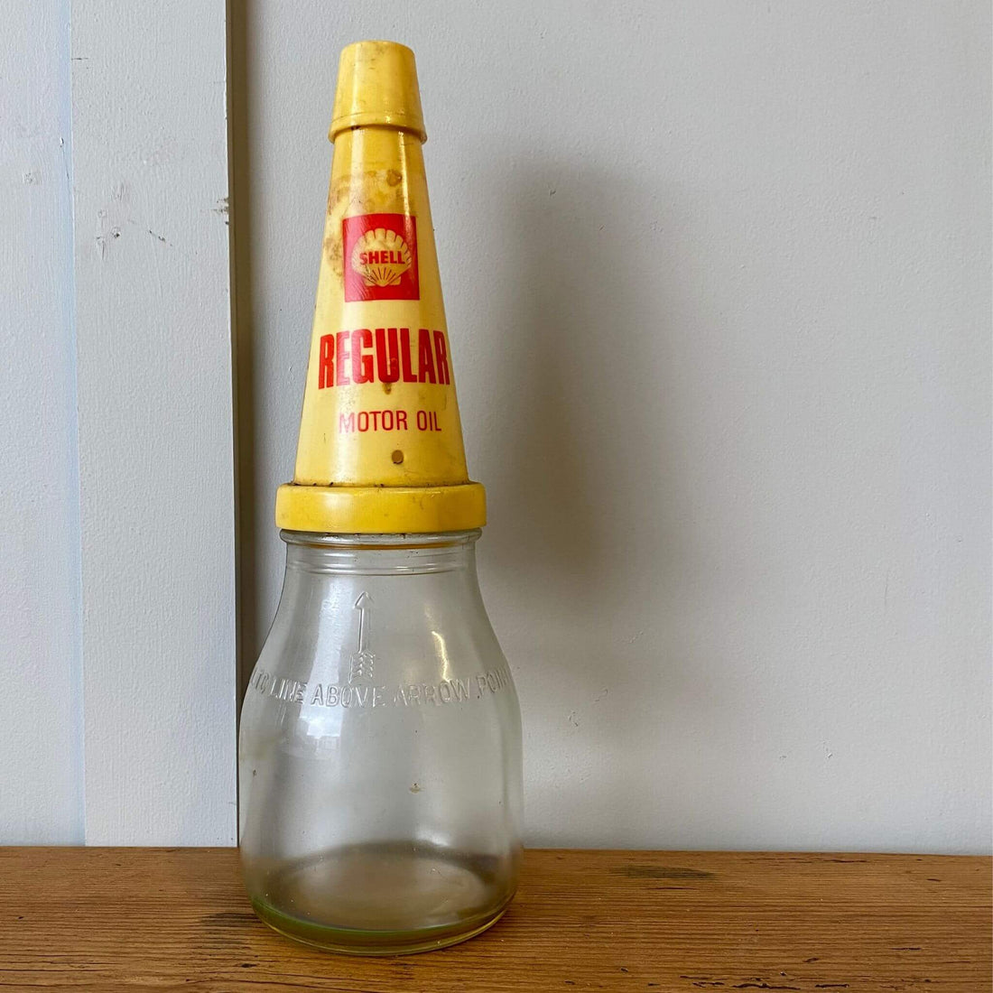 Vintage garage collectible Shell Oil Bottle