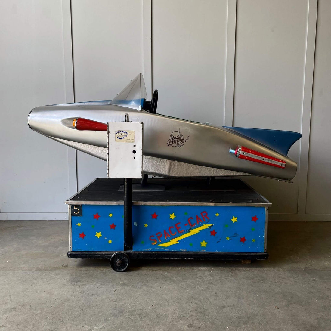 Antique and collectible space craft ride on toy