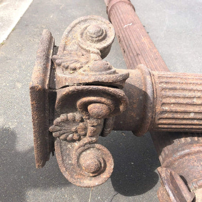 Decorative cast iron finial.