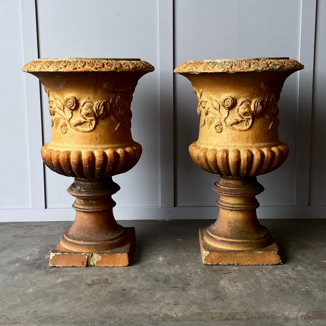 Antique garden urns
